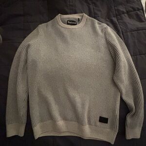 Barbour Men's Ribbed Crewneck Sweater - Light Gray